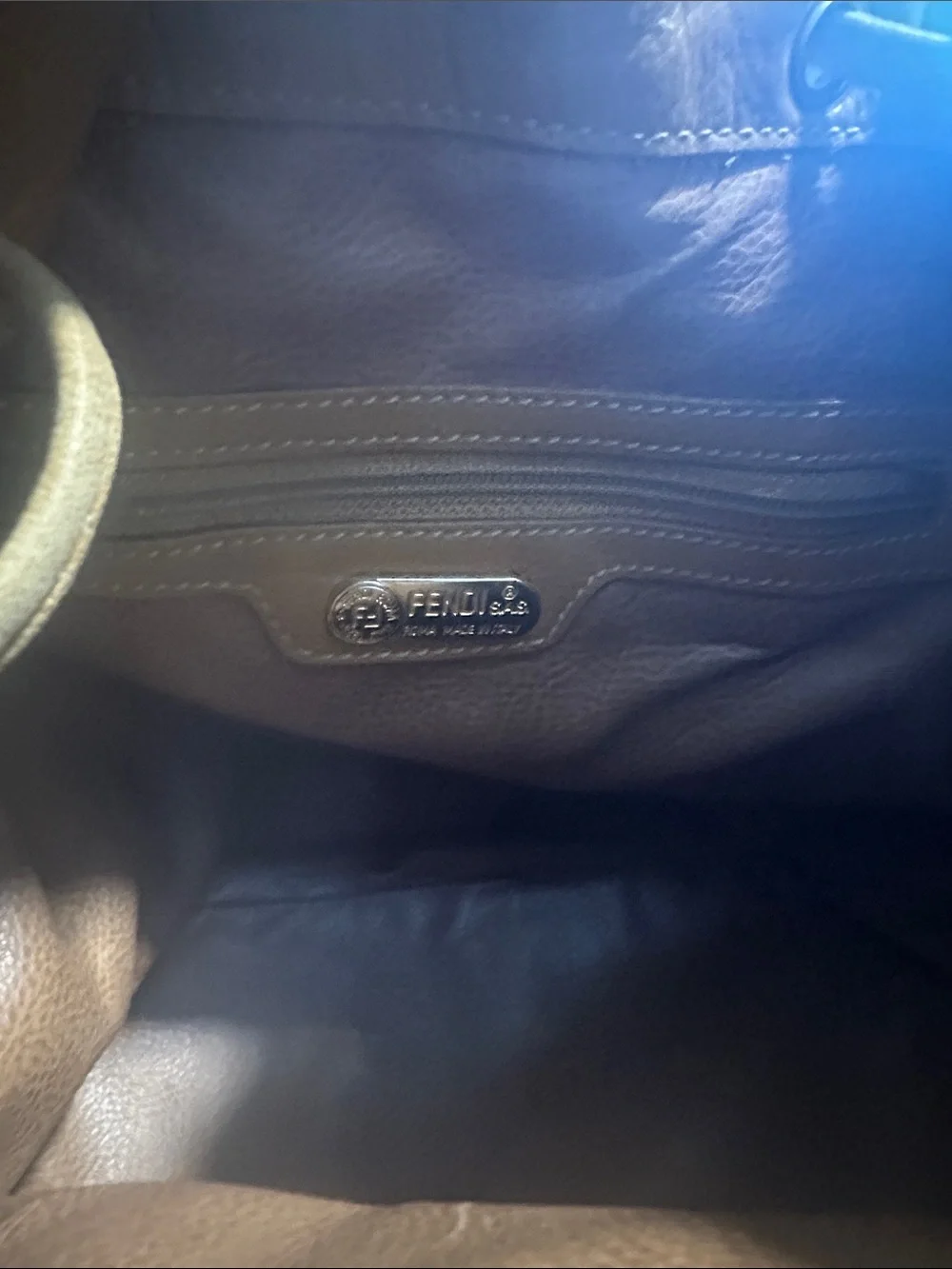Vintage Fendi Bucket Bag - Tan